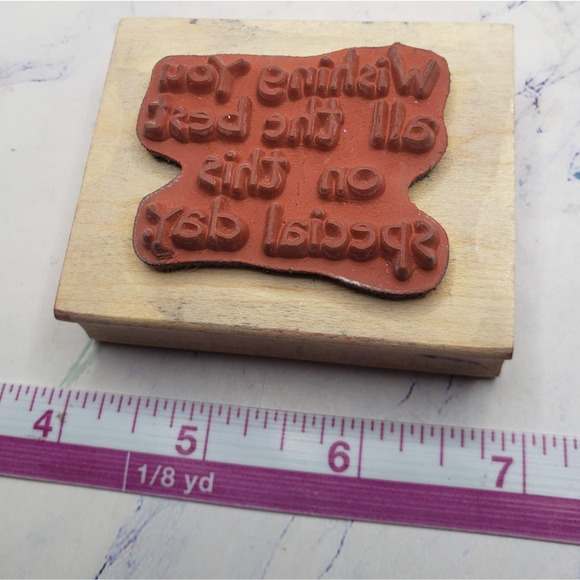 Northwoods Wishing You All The Best on This Special Day Mounted Rubber Stamp - Picture 6 of 7